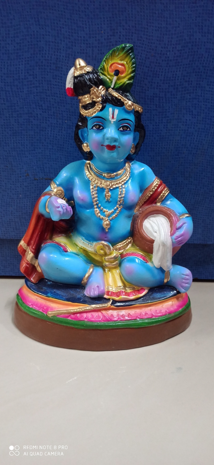 Krishnan Pot BUTTER KRISHNAR SITTING WITH SMALL POT – 15″ – PAPER – K GA – Welcome ...