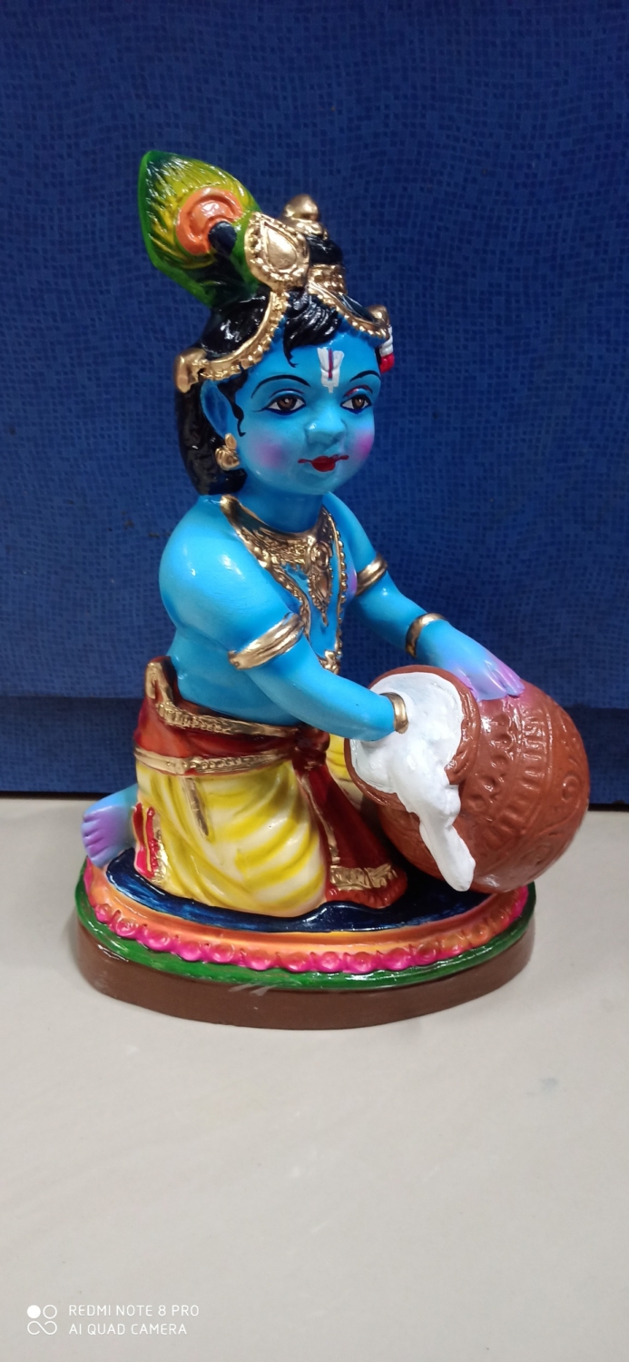 Krishnan Pot BUTTER KRISHNAR SITTING WITH BIG POT – 15″ – PAPER – K GA – Welcome to ...